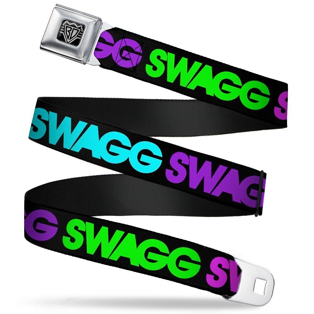 3144 Seatbelt Belt SWAGG Black/Hot Pink/Turquoise/Purple/Neon Green